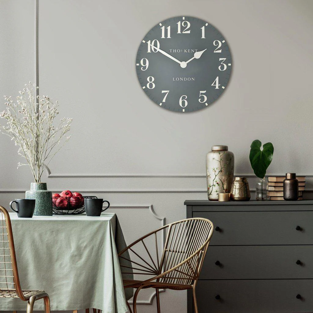Thomas Kent 50cm Arabic Wall Clock Flax Blue - Image 3