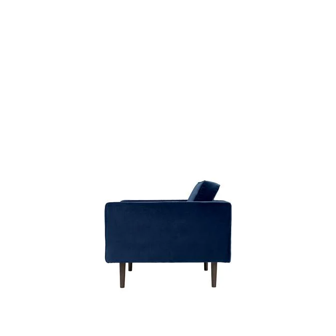 Broste Copenhagen Wind Velvet Armchair In Insignia Blue - Image 4