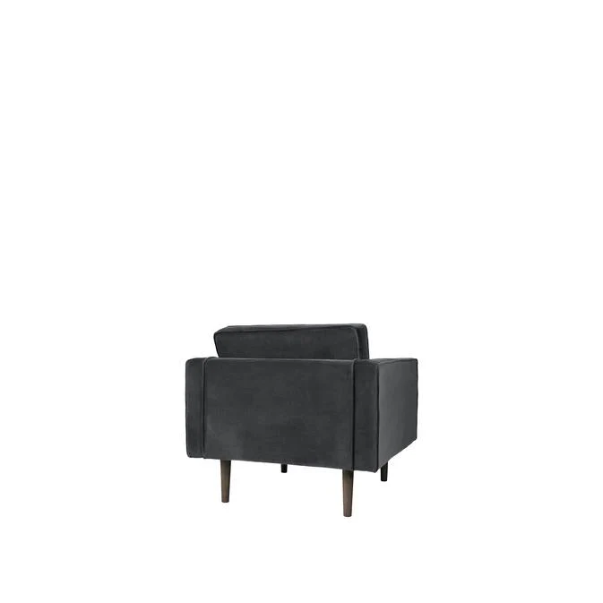 Broste Copenhagen Wind Velvet Armchair In Magnet Grey - Image 4