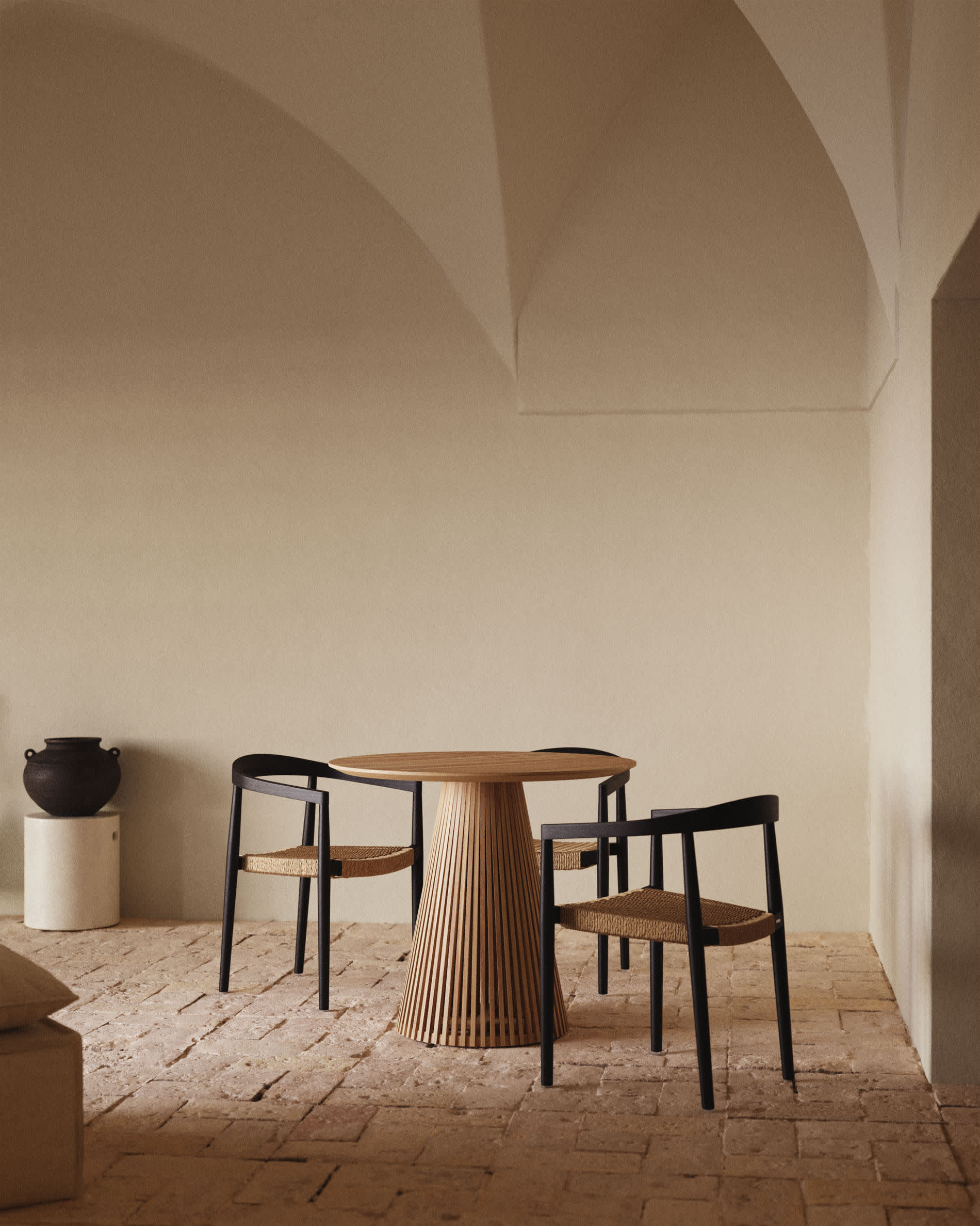 Kave Home Jeanette Round Solid Teak Table 90cm - Image 4