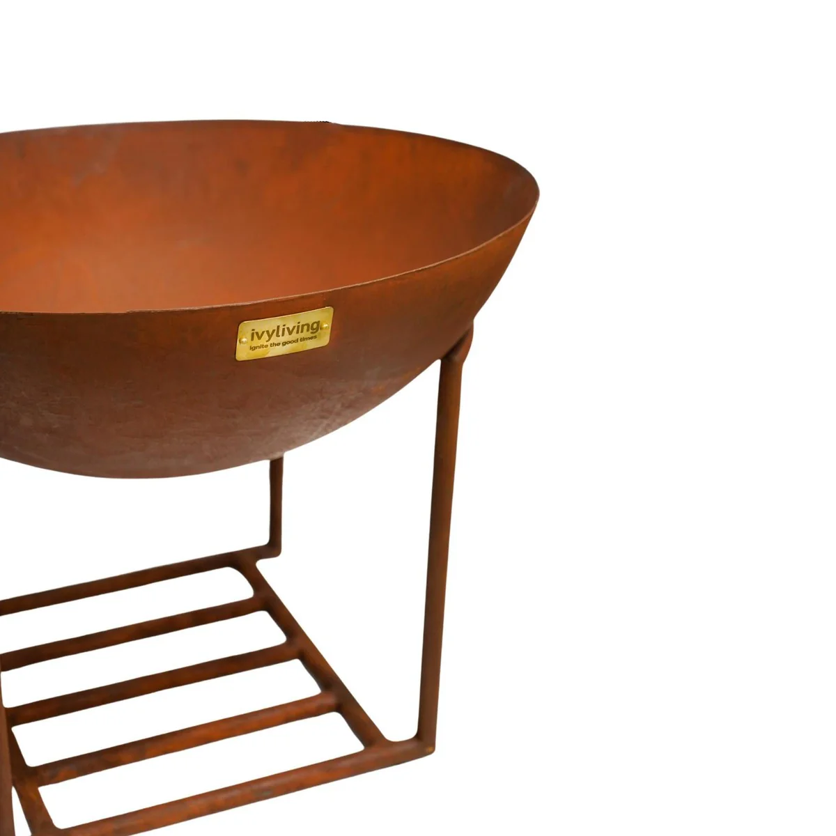 Ivyline Outdoor Cast Iron Fire Pit on Stand - Image 3