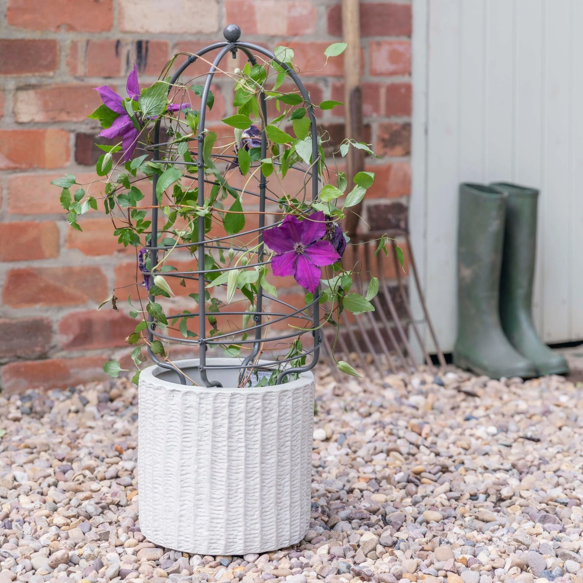 Ivyline Climbing Plant Metal Obelisk Pot Support - Image 3